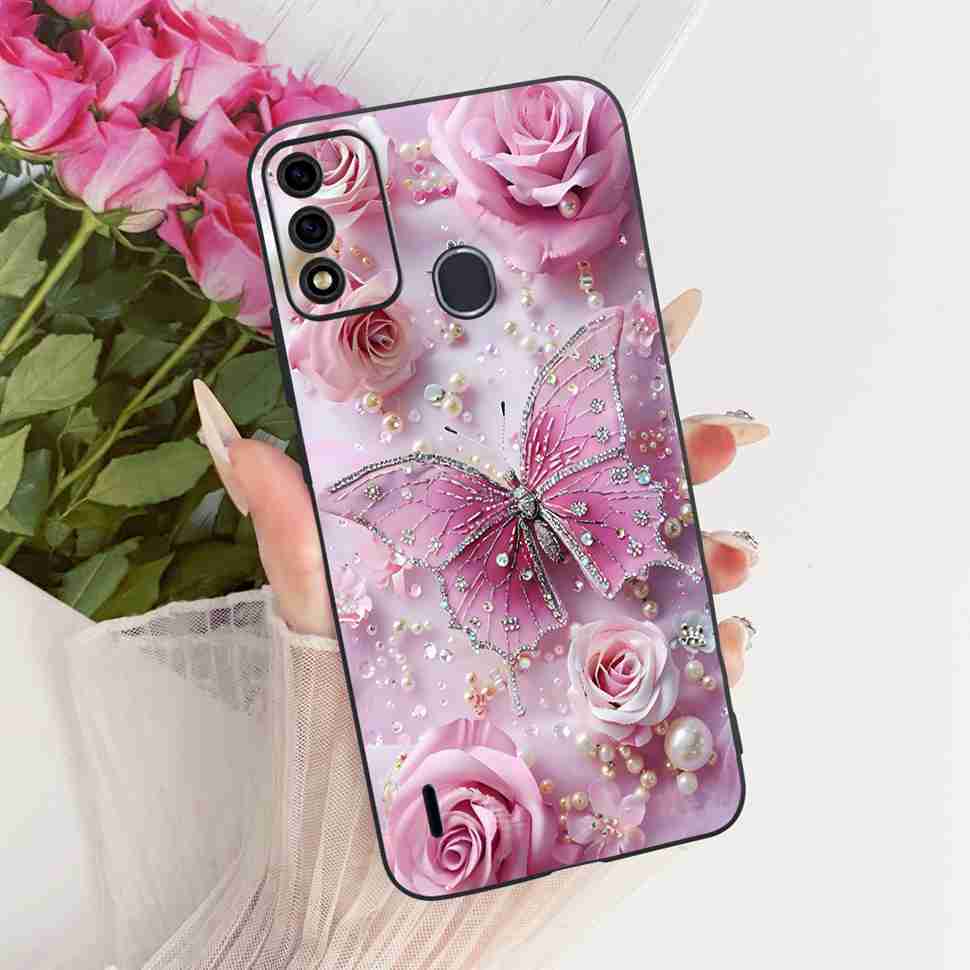 For ITEL A48 Casing Cute Lion Butterfly Silicone TPU Soft Case Protective Shockproof Back Cover For ITEL A 48 ITELA48 Phone Case