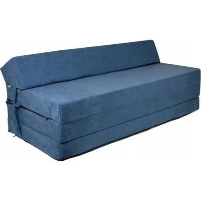 Faltmatratze mit Kissen - Abnehmbarer Bezug - 200cm x 120cm x 10cm - Marine