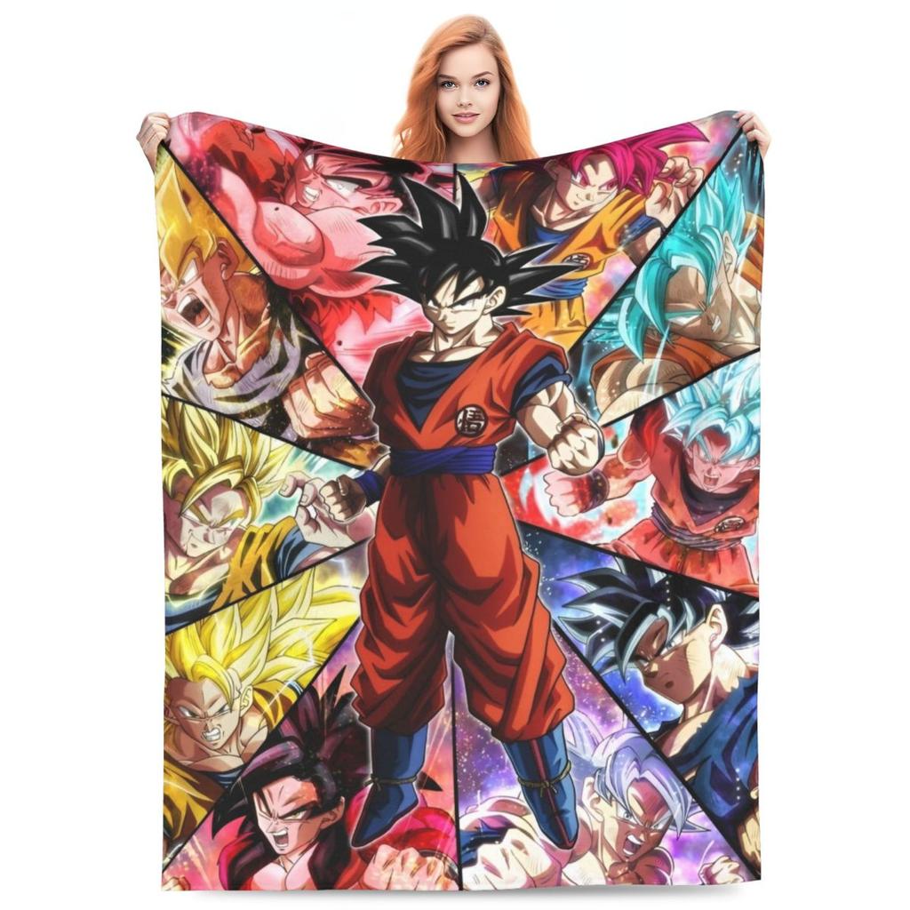 Anime D-Dragons B-Balls Soft Blankets Travel Plush Throw Blanket Funny Bedroom Flannel Bedspread Sofa Bed Cover