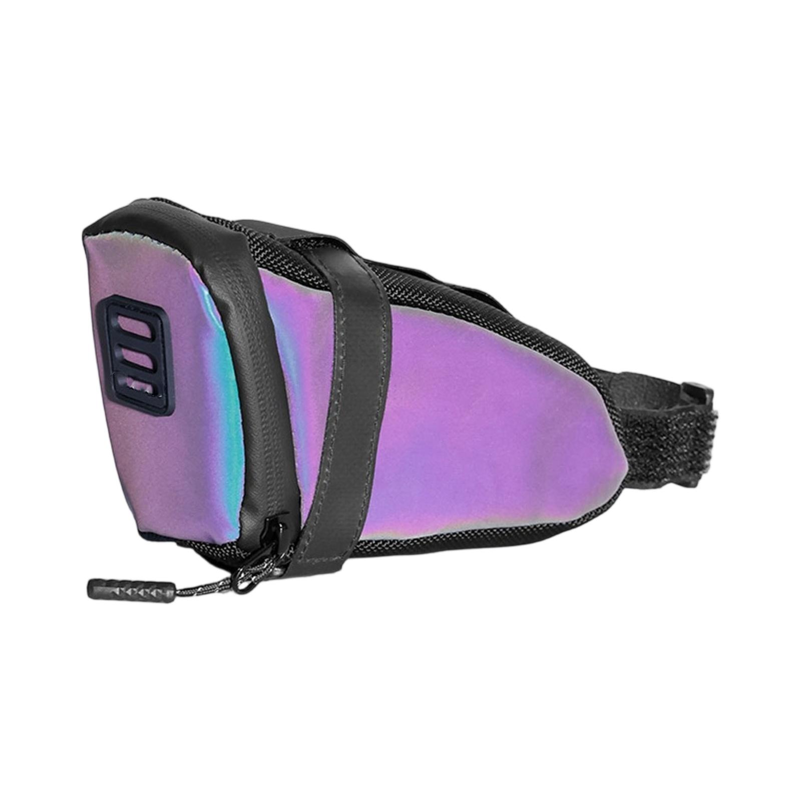 

Colorful Reflective Rear Seat Bag, Saddle Bag Compatible with Mountain & Road Bike, Multifunctional Rear Bag One Size чёрный