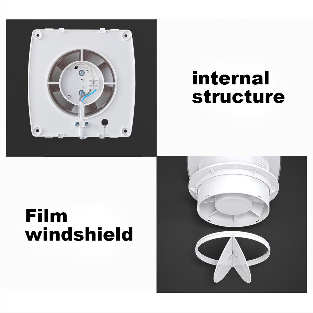 Bathroom Exhaust Fan 4 Inch Outlet Waterproof Air Window Wall Replaceable Improvement Vent Extractor Office