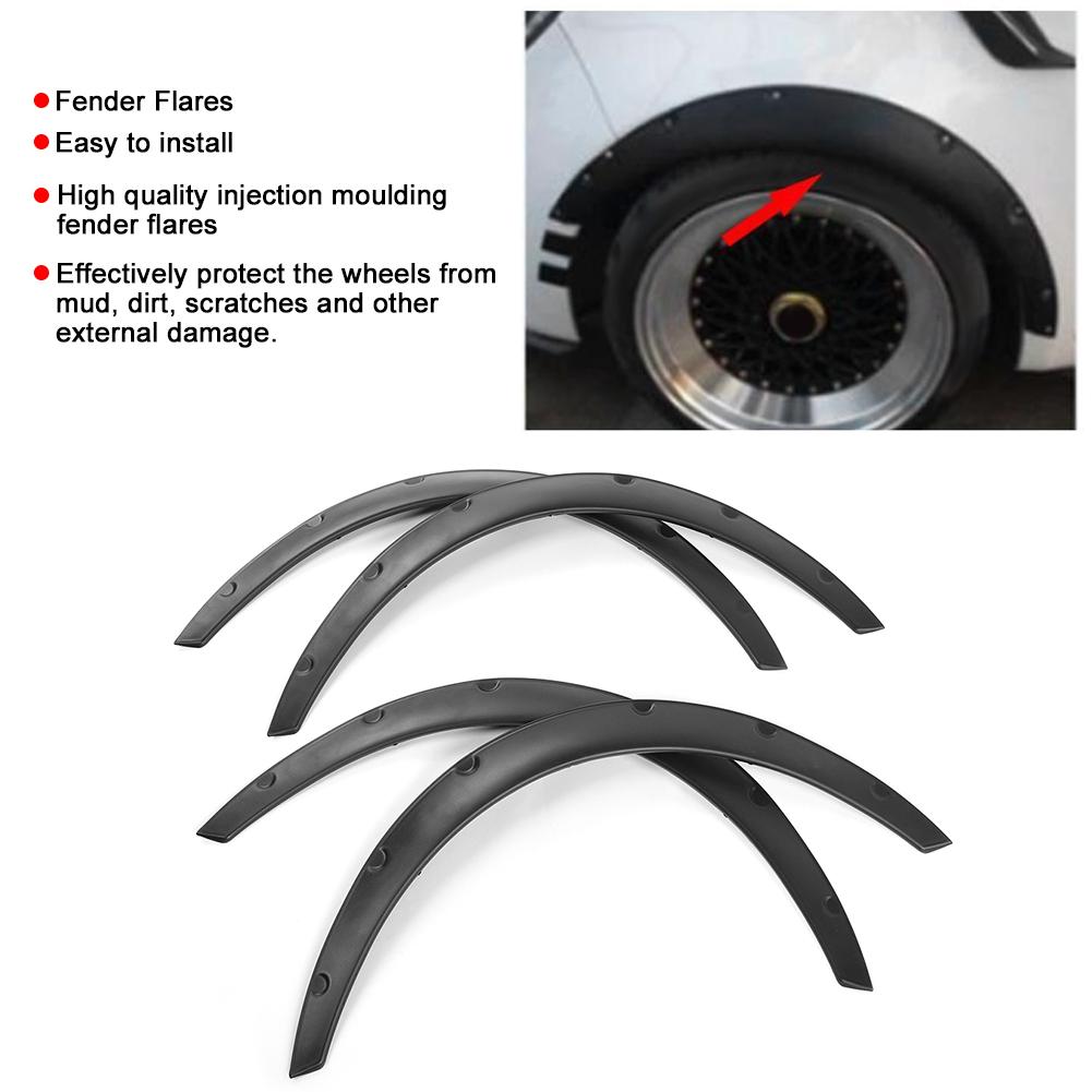 4pcs 80cm Universal Car Fender Flare Extra Wide Wheel Arches Sedan SUV