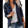 Spring Autumn Fashion Street Hipsters Loose Korean Zipper Pocket Jackets Women's Jacket
