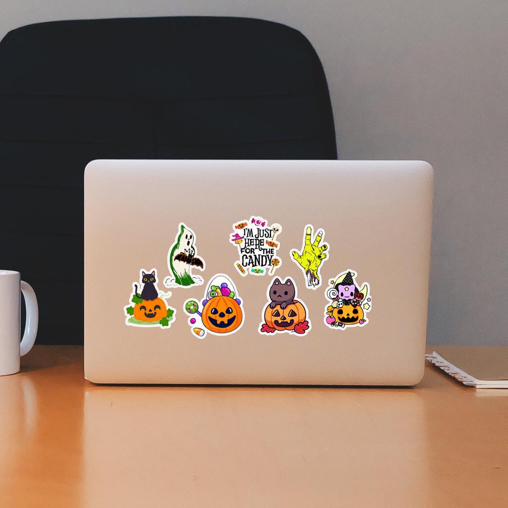 50 Halloween Graffiti Stickers Suitcase Car Laptop Skateboard Mobile Phone Waterproof Decorative Stickers