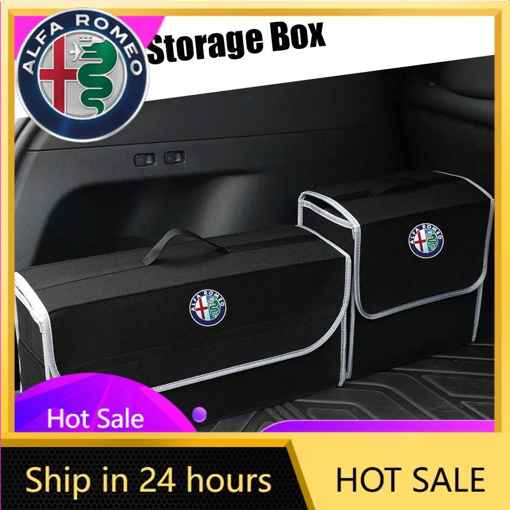 WAJDS1 Car Stickers For Alfa Romeo Car Storage Bag Folding Travel Tidying Box Trunk Tools Case For Alfa Romeo Giulietta 147 Giulia Spid