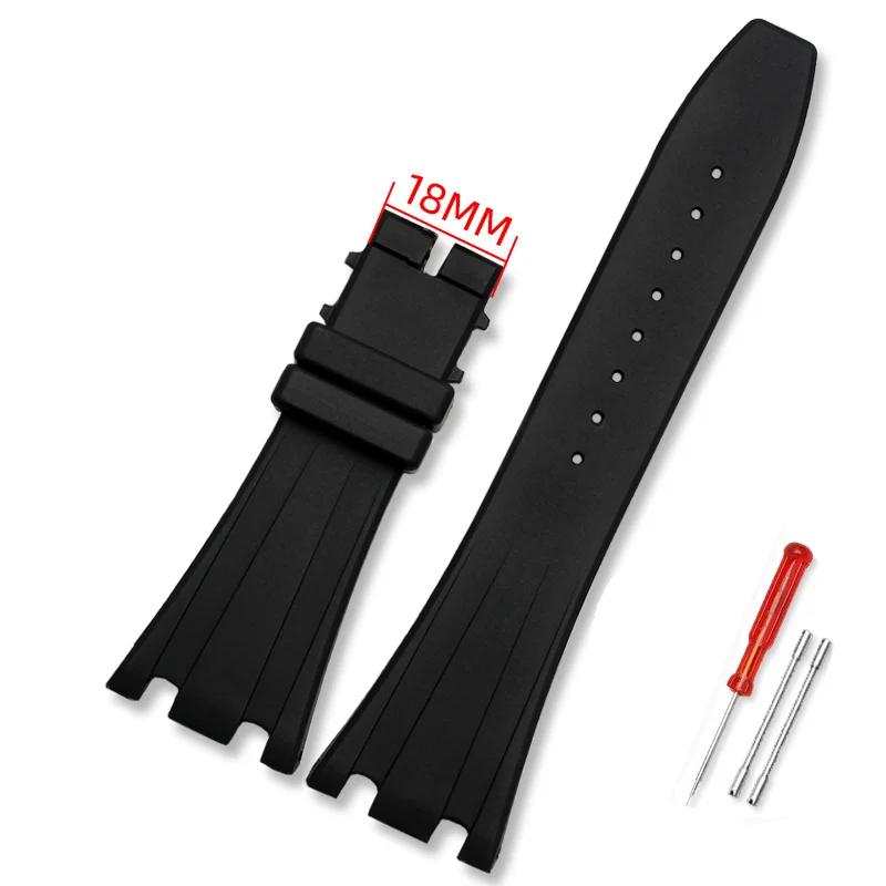 Hoge kwaliteit Rubber horlogeband 28mm horlogeband voor AP 15703 26470SO Royal Oak offshore heren sporthorlogeband armband