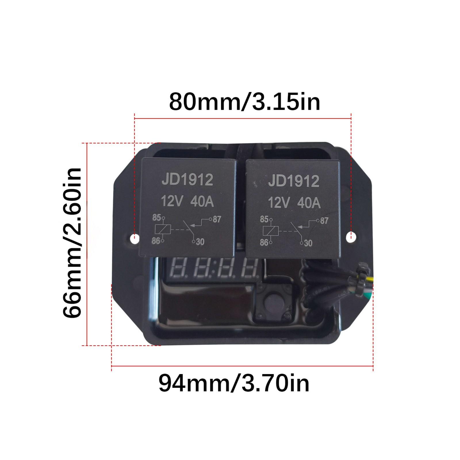 Digital Radiator Fan Controller Switches 12V Kit Adjustable Temperature Range 104-230°F for Automotive Cooling