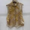 Summer New High Fashion Retro Buckle Embroidered Eugen 2025 Vest Antique Top