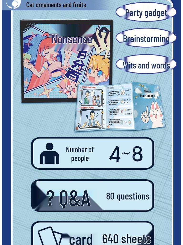 Nonsense Tabletop Card Game: Murder Mystery Logic for 4-8 Players