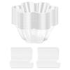 60x Dessert Cups Mini Flower Shaped,Party Serving Bowls,with Spoons,Fruit Cups for Puddings Fruit Ice Cream Parfait Supplies