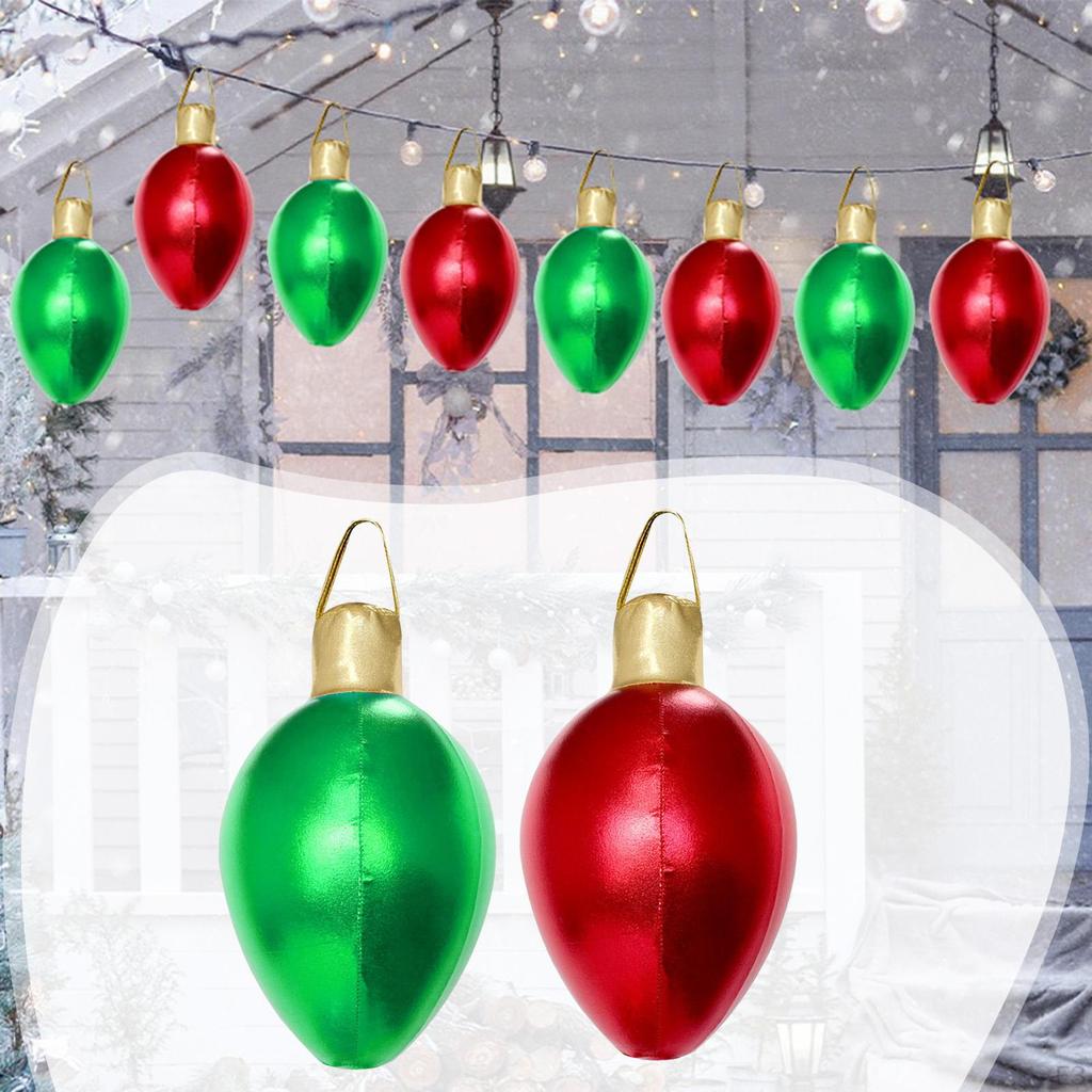 Inflatable Christmas Ball Hanging Ornament PVC Multipurpose Decor Pendant for Xmas