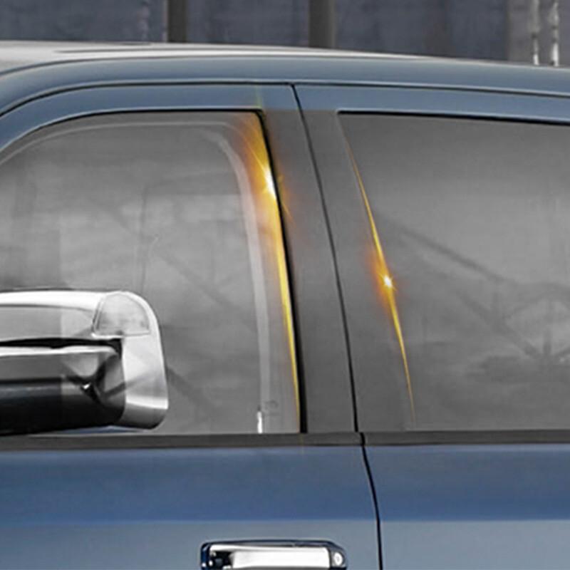 4X For Dodge Ram 1500 2500 3500 2009-2018 Black Pillar Posts Window Trim Covers