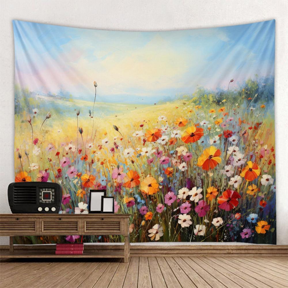 Bohemian Style European Landscape Oil Painting Tapestry Wall Hanging Home Decoration Background Cloth