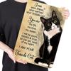 Tuxedo Cat Vintage Metal Tin Sign Decorative Tin Sign Art Plaque Poster for Cat Enthusiast Novelty Gifts My Lord Decor 30x40cm