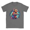 Capybara Gaming Video Game Colorful Capybara Gamer Mens T Shirt  Amazing Tee Shirt Short Sleeve Round Collar TShirts Cotton