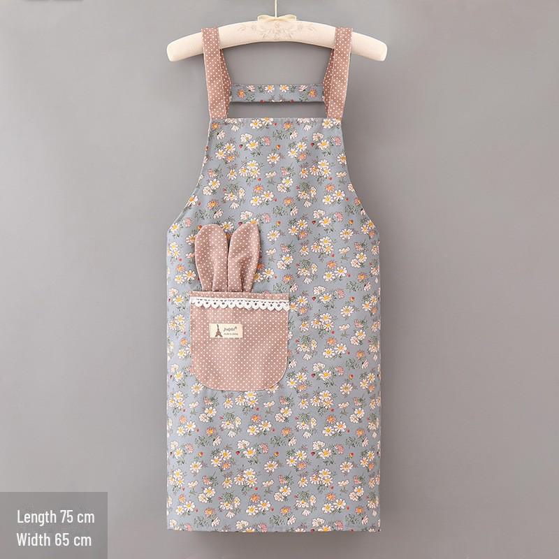2024 Breathable Cotton-Linen Apron: Lightweight, Anti-Oil, for Spring/Summer Cooking and Catering