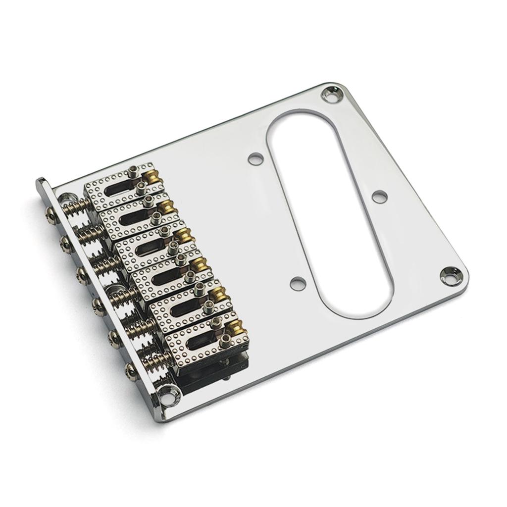 6 String Fixed Bridge Electric Bass Bridge Adjustable String Bass Bridge Bass Hardware Metal Texture for Electric Bass