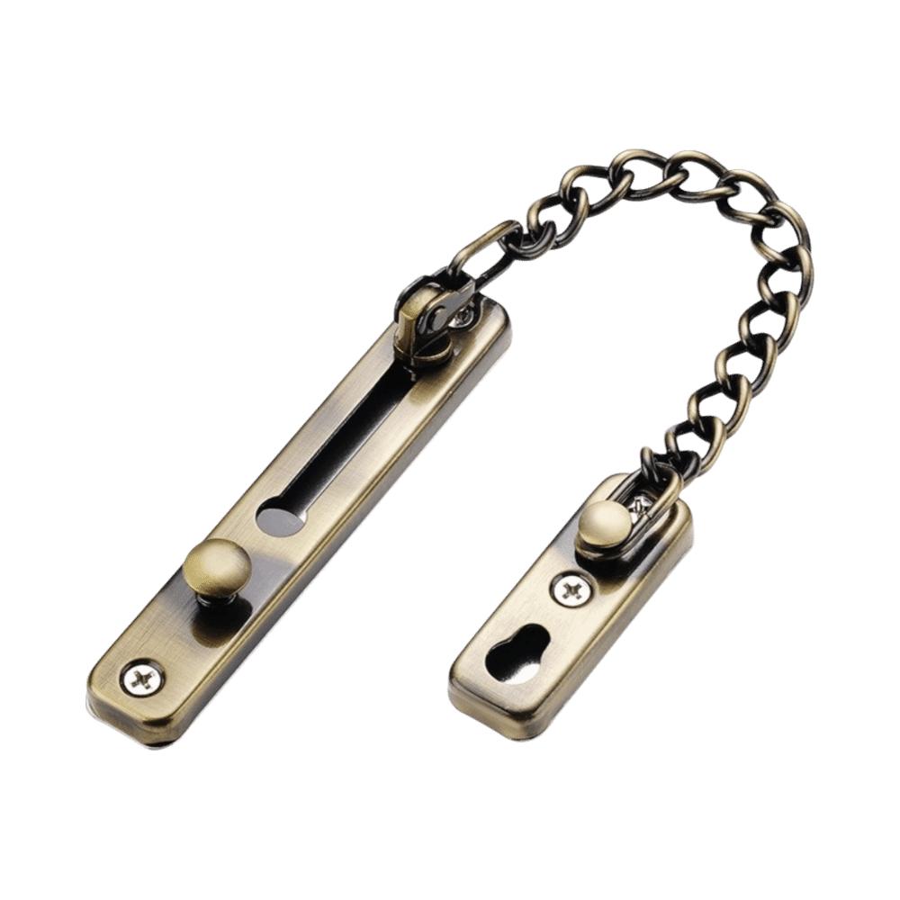 Bold Chain Door Chain Lock No-drill Guard Against Theft Security Chain Guard Stainless Steel Secure Anti Theft Press Lock Office