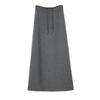Women's Grey High-Waisted Drawstring Sports Skirt: 2025 Autumn/Winter Casual Loose Straight-Leg Half-Length.
