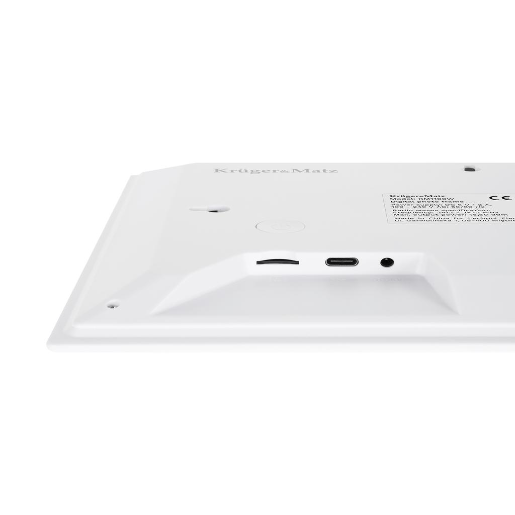 Kruger&Matz FRAMEO Wi-Fi 10.1" Digital Photo Frame, High Quality White Panel