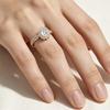 Three Heroes Gold Plated Alloy Zircon Engagement Ring for Women