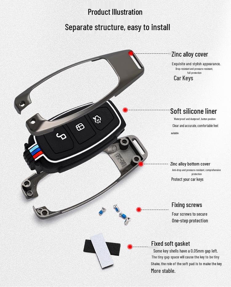 Special Edition Full Coverage Key Case for Ford Kuga and New Focus