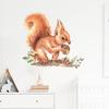 Cartoon Cute Squirrel with Pinecone Wall Sticker for Kids Room Kindergarten Home Decor Self-Adhesive Removable Decal