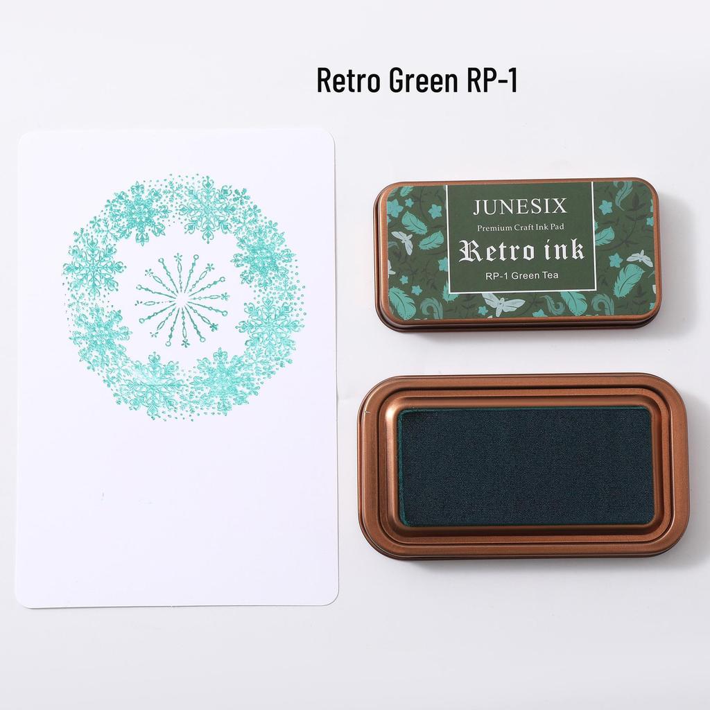 Retro Tin Box DIY Ink Pad for Rubber Stamps - Creative Stationery Tool