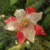 Julblomma Tyg+Plastblomma Diameter 18cm