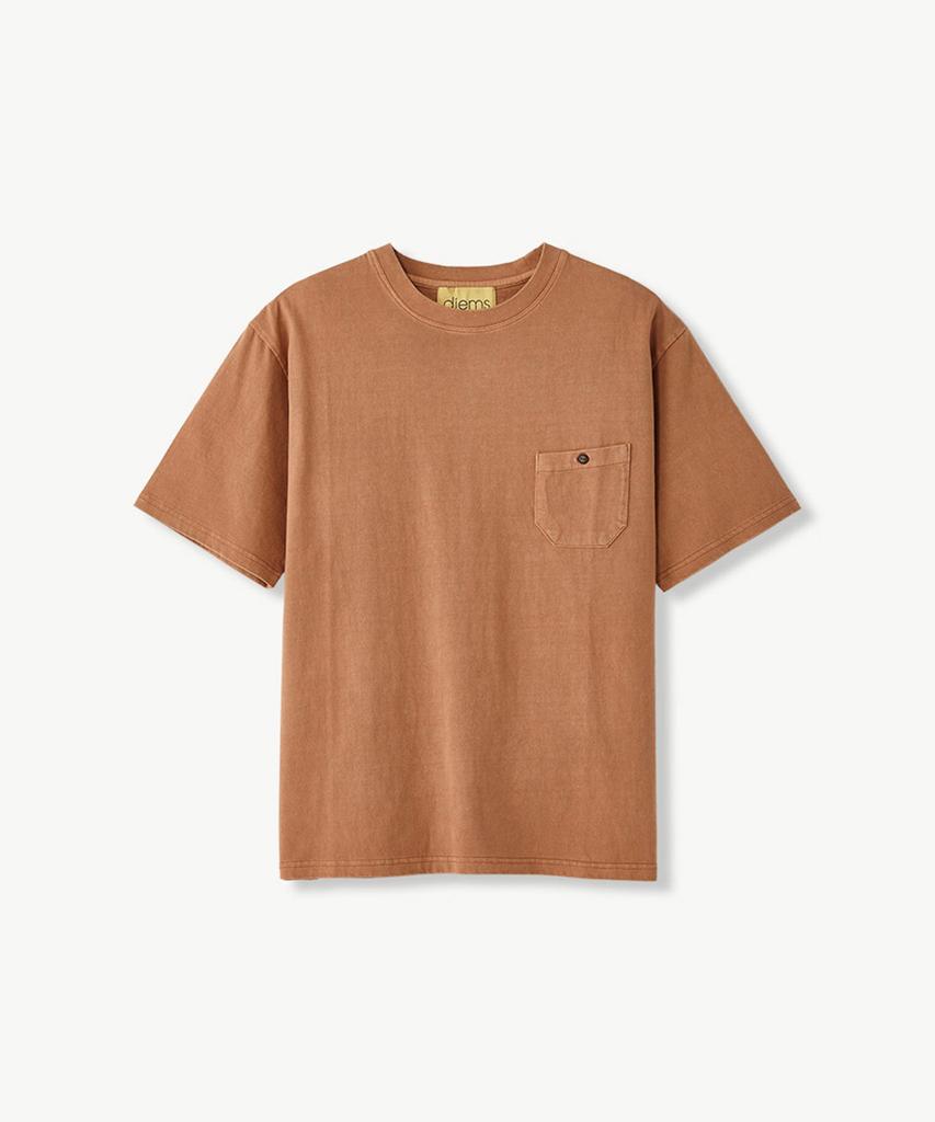 STCO Diems [Pigment Dyed] Pocket Round T-Shirt Orange (Oversized)_Dtsvb63Cso
