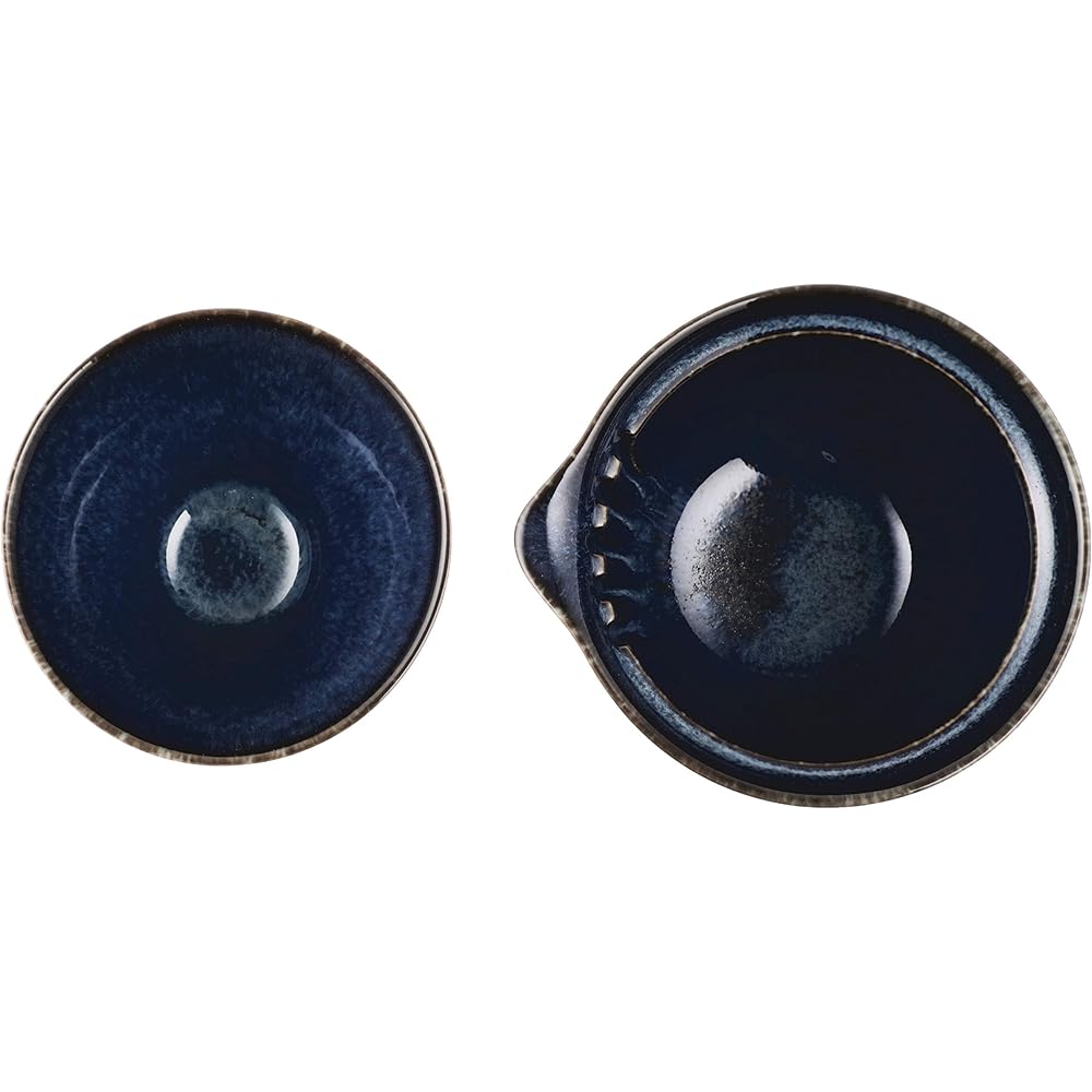 Suzuki Mino Ware Teapot and Teacup Set Namako Blue Teapot 180ml, Teacup 120ml