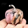 Transparent Crystal Pumpkin Charms Natural Carved Charm, Mini Gemstone Pendant Handmade Diy Craft Accessories for Jewelry DIY Making, Halloween Micro