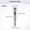 5pcs Diamond Hole Saw Drill Bit 3-18mm Glass Drill Bit for Ceramic/Marble/Granite Stone/Bottles/Tile Cutting [Silver Tone]
