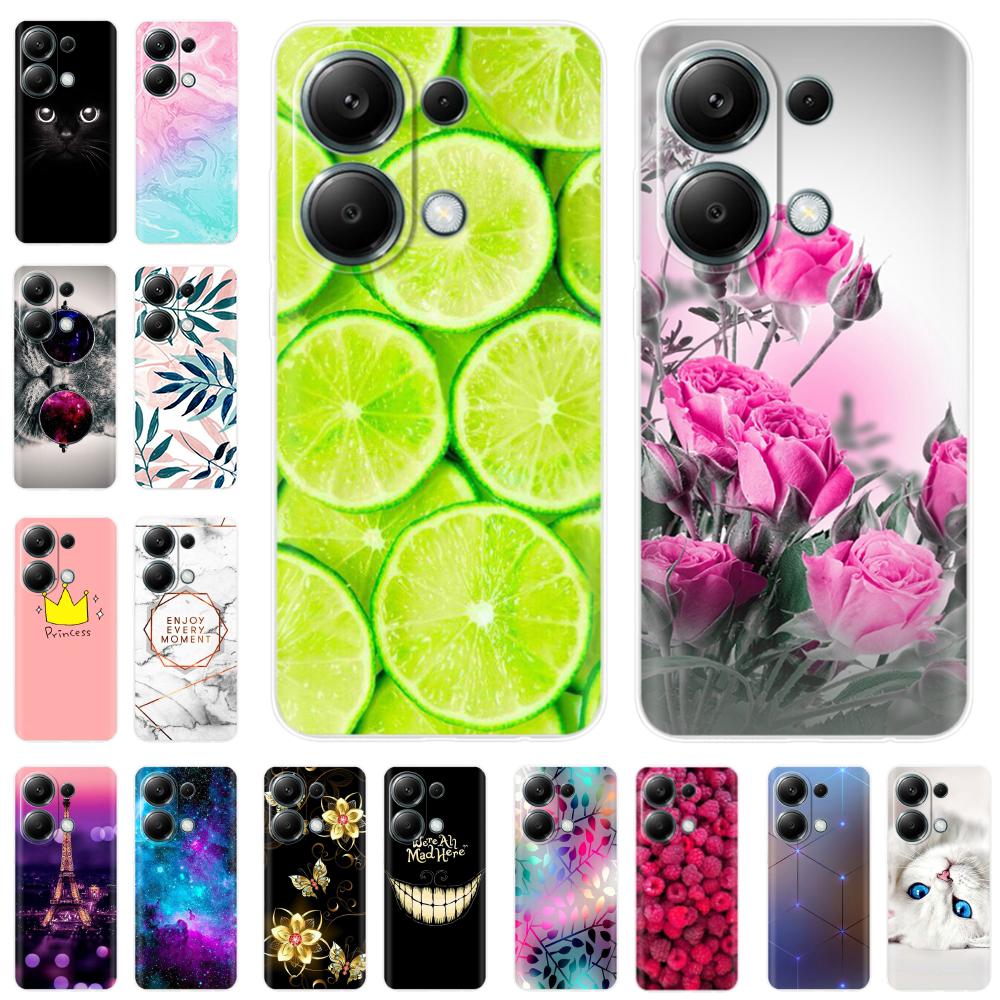For Poco M6 Pro Case For Xiaomi Poco M6 Pro 4G Cover Fundas Coque Camera Protector Soft Silicone Phone Back Case For Poco M6 Pro