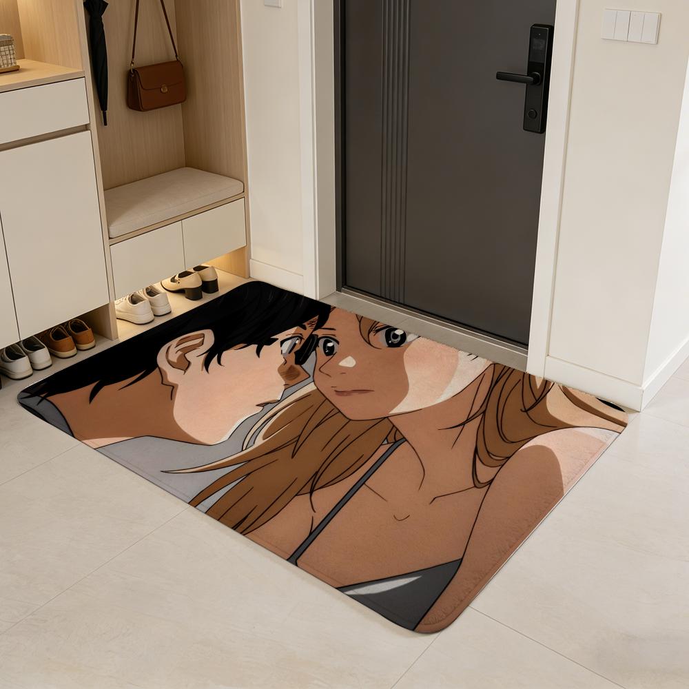 

anime Y-Your Lie in April Floor Mat Flannel Door Mat Non-Slip Absorbent Washable Indoor Home Rug 40x60cm