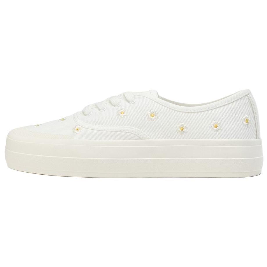 

Zara Модные женские кроссовки с цветочной вышивкой, на низкой подошве из резины, белые 5400610001 38