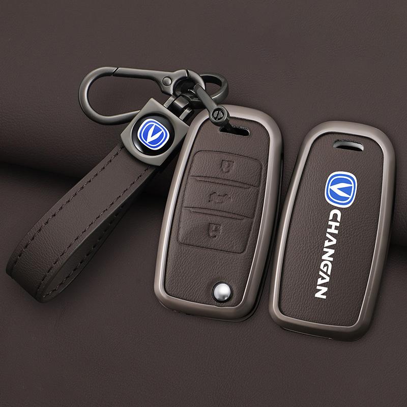 Alloy Car Key Case Cover For Changan Cs15 Eado Raeton Cs35 Plus Cs55 Cs75 J35 Hunter F70 Cs95 Cs85 Cs1 Cv1 Alsvin V3 V5 V7 Auto