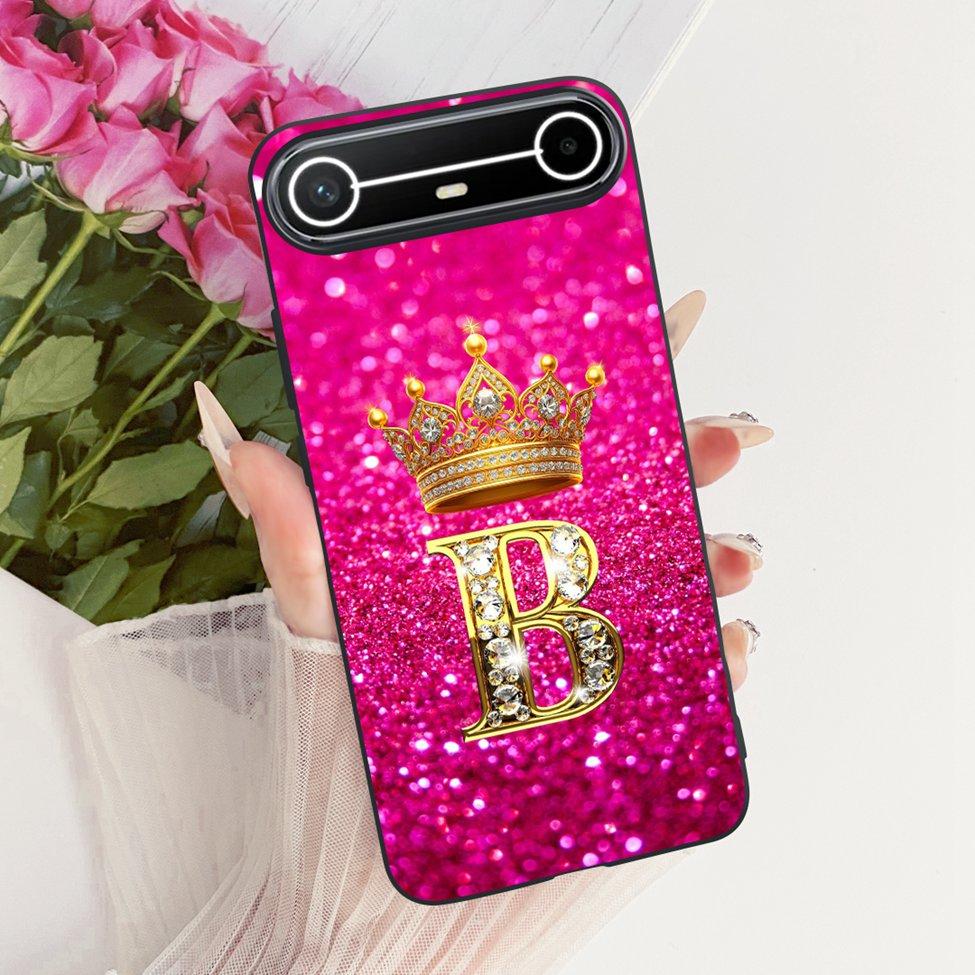 For Tecno KM9 Case For Tecno Pova Slim Cover Silicone Fashion Luxury A-Z Letters Cool Crown Soft Casing