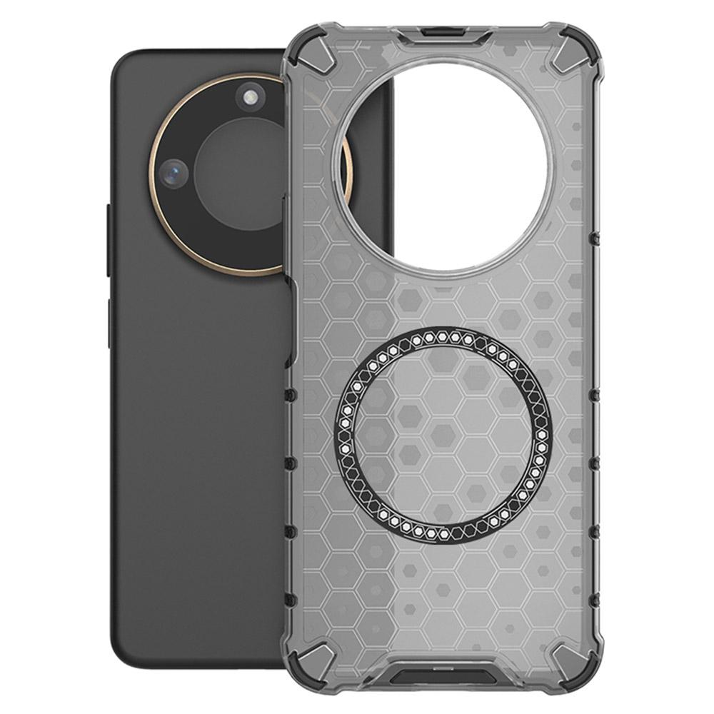 For Honor X60 5G Case Compatible with MagSafe Honeycomb Design TPU+PC Phone Cover