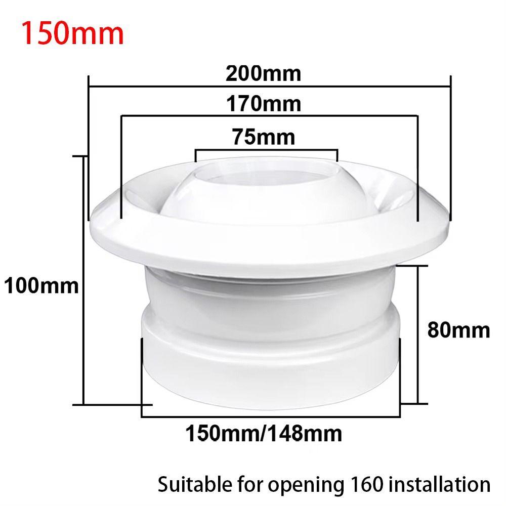1Pcs Circular Air System Outlet Valve Adjustable White Spherical Nozzle Air Vent 75/100/150/200mm ABS Central Ventilation Outlet