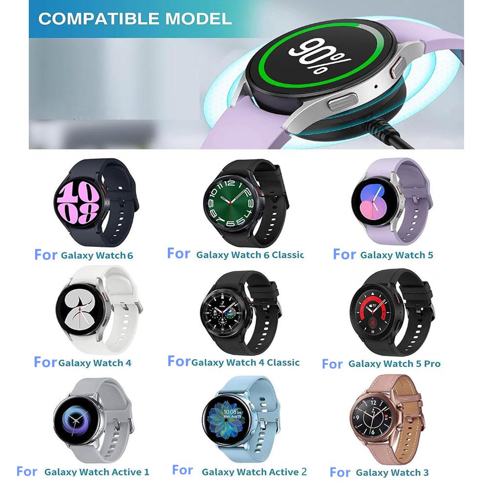 For Samsung Galaxy Watch Magnetic Charging Dock with 3.3FT/1M Cable