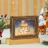 Seasonal Musical Picture Frame Feature Stmospheres LED Light Revolving Snowfalls And Durable Plastic Design