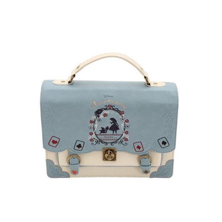 

Рюкзак Лолита «Алиса в Стране чудес»: Милая японская школьная сумка-кроссбоди-трансформер синий