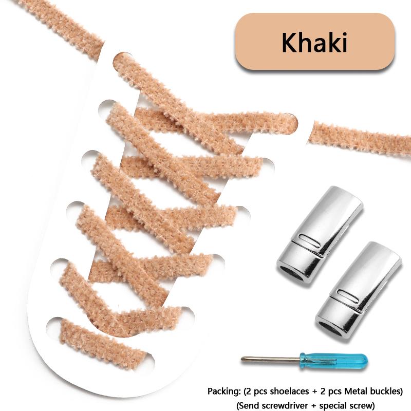 New Plush Elastic Laces Sneakers Magnetic Lock Shoelaces Without ties Kids Adult Flats No Tie Shoe laces for Shoes Accessories