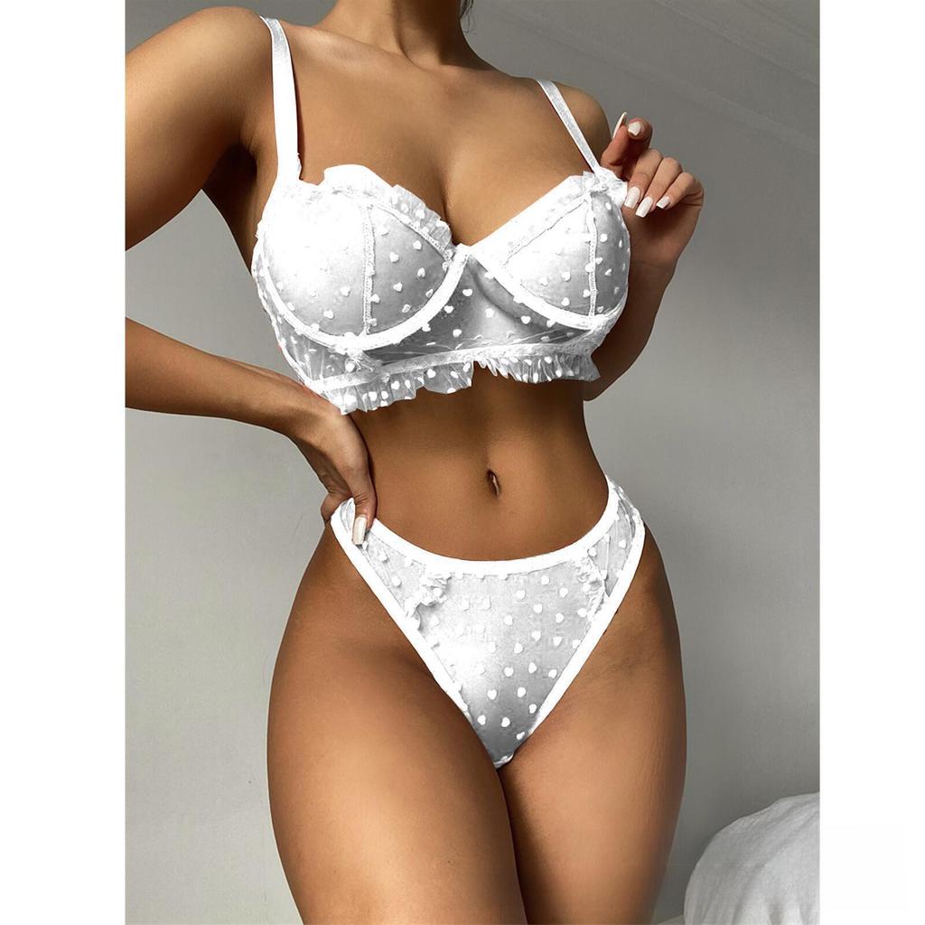 Ultratenká Průhledná Jednodílná Podprsenka a Kalhotky