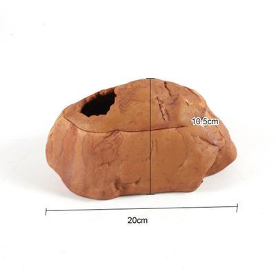 Resin Reptiles Hide Cave Hideout Natural Rock Look Breeding Box Egg-laying Shelters For Snake Rat Gecko