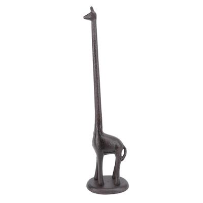 Giraffe Paper Holder Countertop Cast Iron Decorative Bathroom Toilet Paper Stand