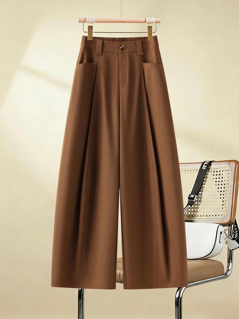 Stylish High-Waisted Wide-Leg Pants 2026: Women's Slimming Casual Spring/Autumn Pants