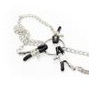 Adjustable Nipple Clamps Metal Necklace Pendant Clitoris Clip Erotic SM Sex Toy for Men and Women
