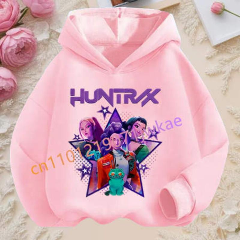 Movie New Kids K-Pop Demon Hunters Hooded Tops Toddler Girl Clothes KPop Demon Hunters Hoodie Girls Fashion Casual Sweatshirt